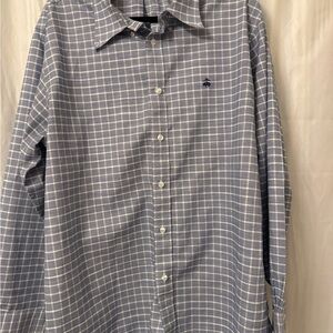 Brooks Brothers Regent Blue and White Plaid Shirt